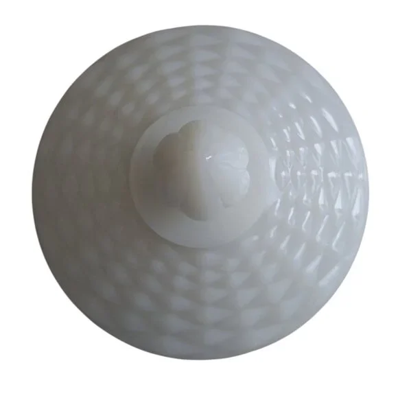 Vintage Milk Glass Pedestal Covered Candy Dish Basket Weave Design 10" Tall Coll - Picture 5 of 9